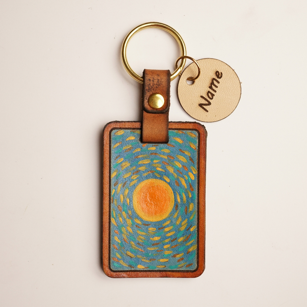 Móc khóa Sunlight  - Móc chìa khóa da vẽ tay