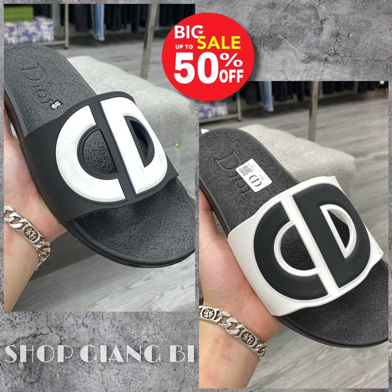 Dép CD Di-Or Quai Ngang, Dép Quai Ngang C.Di-Or Nam Nữ Đế Cao Su Cao Cấp Đủ Màu Tặng Kèm Hộp Quà