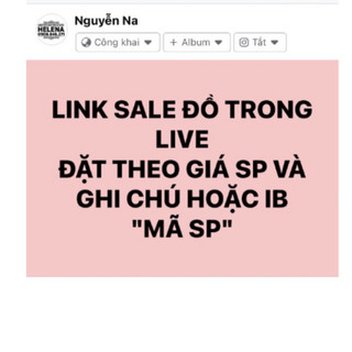 Thanh lí đồ livestream - đặt link này và ghi chú lại mã sp