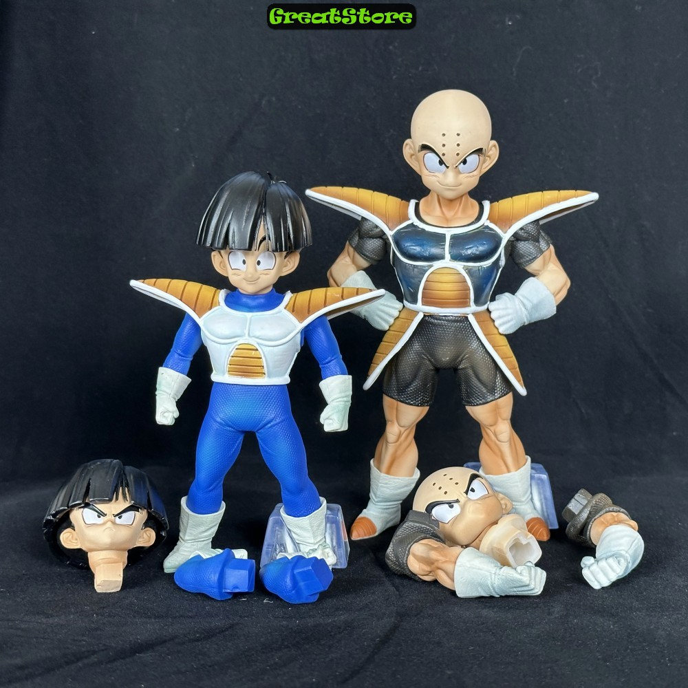 Mô hình Dragon Ball Krilin Namek và Gohan Namek 2 đầu, 2 bộ tay , kèm ếch Figure DBZ 20 cm và 16 cm
