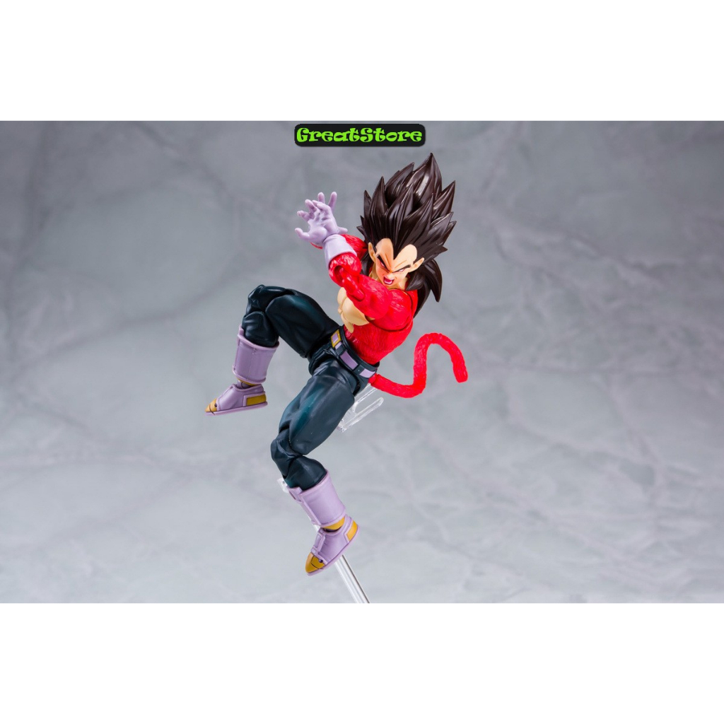 Mô hình Dragonball Son goku Vegeta super saiyan 4 FIGMA Ation Figure 16 cm cử động được
