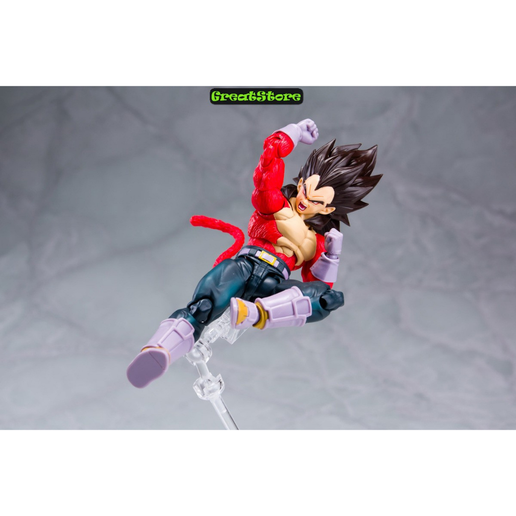 Mô hình Dragonball Son goku Vegeta super saiyan 4 FIGMA Ation Figure 16 cm cử động được