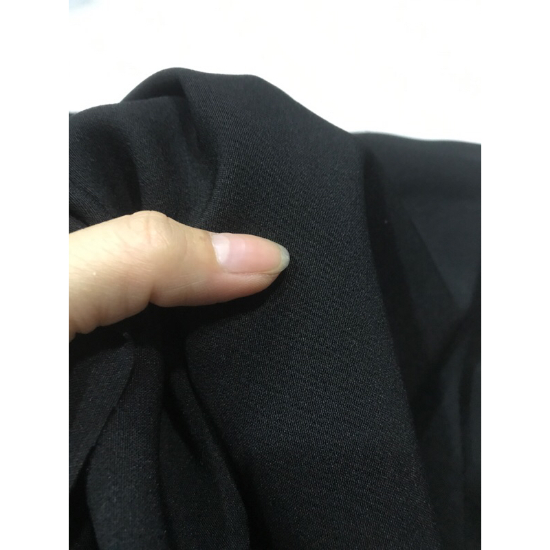 Vải đen dày co dãn nhẹ đẹp sang (khổ 1m5)may đầm váy vest,quần tây nữ thời trang
