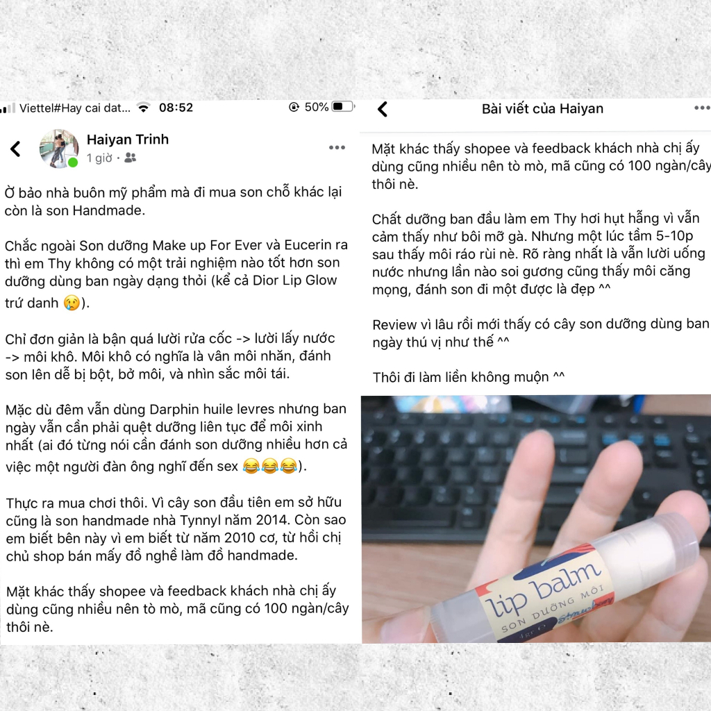 Son Dưỡng Môi Hữu Cơ Thuần Chay