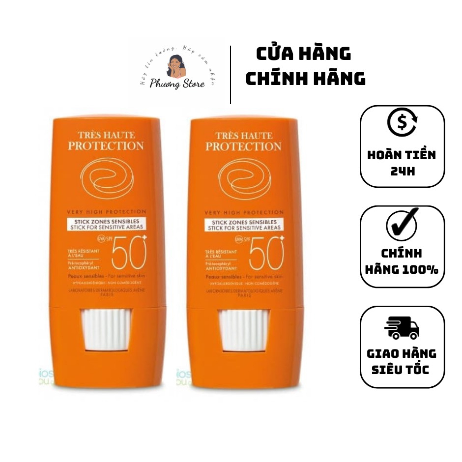 Chống nắng dạng thỏi Avene Soin Solaire Stick Zones Sensibles SPF 50+ vène Stick Zones Sensibles Très Haute Protection S