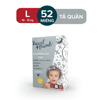Tã/bỉm quần rascal + friends size l 52 miếng