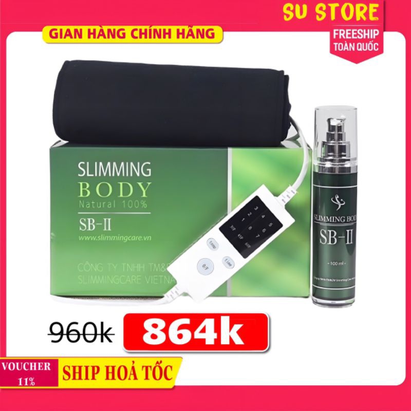 Bộ ủ nóng tan mỡ slimming body chính hãng đai nịt bụng giảm mỡ siết gọn eo thon
