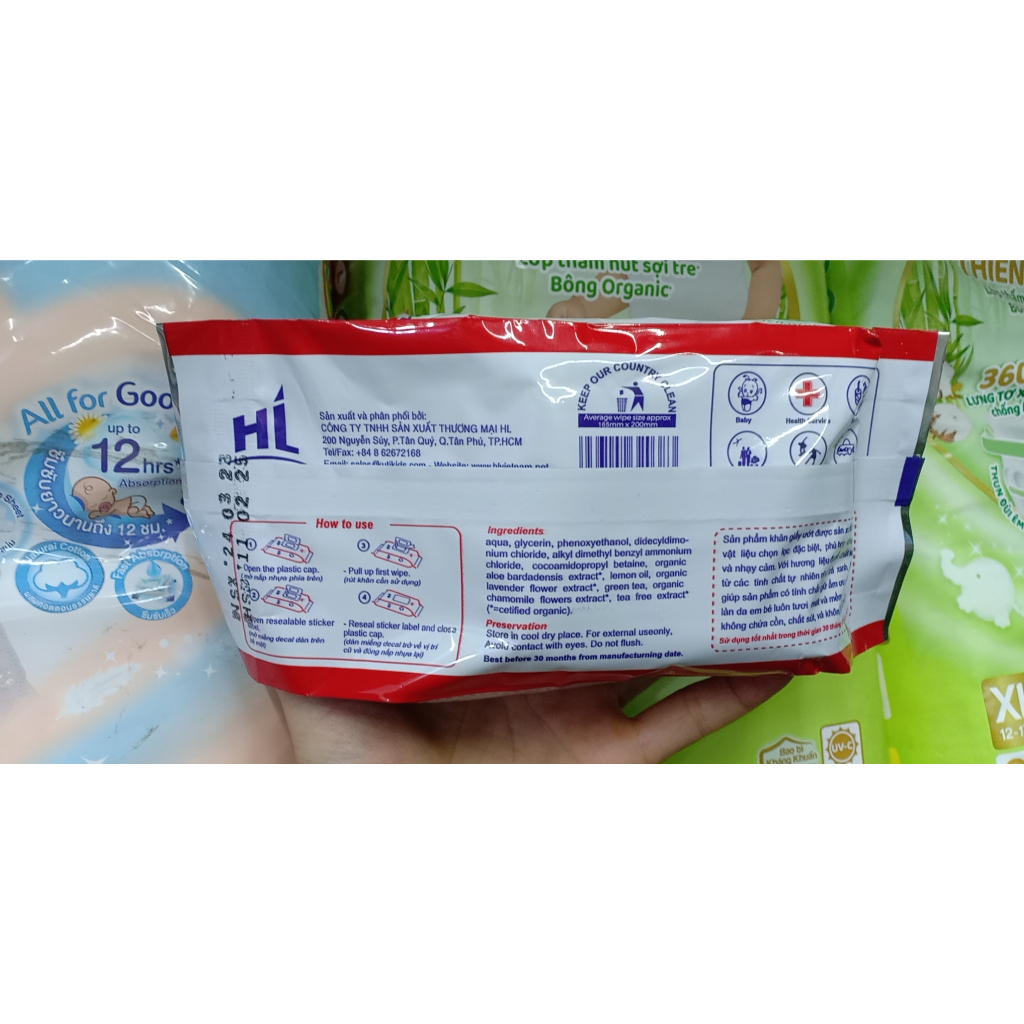 Khăn ướt không mùi Baby Wipes gói 80g