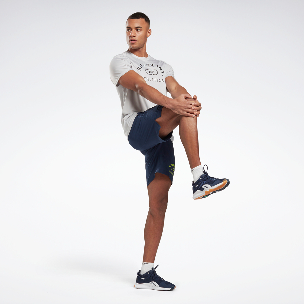 Reebok TRAINING Áo thun Thời trang Nam Workout Poly Graphic Màu xám GS6651