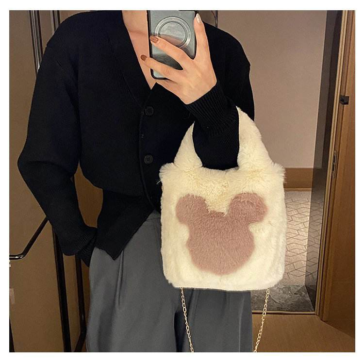Túi Xách Lông Thú Hình Gấu