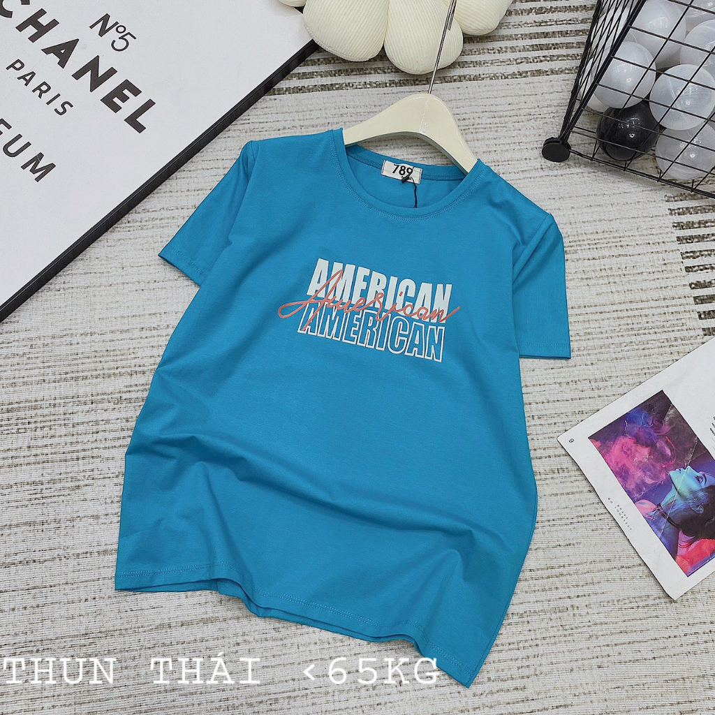 Áo Thun Thái Cao Cấp Vải Mền Mịn Thấm Hút - Áo Phông Nữ Chữ American YUNA