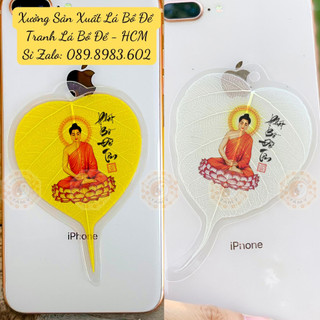 Lá bồ đề bình an - hình phật thích ca - quà tặng ý nghĩa
