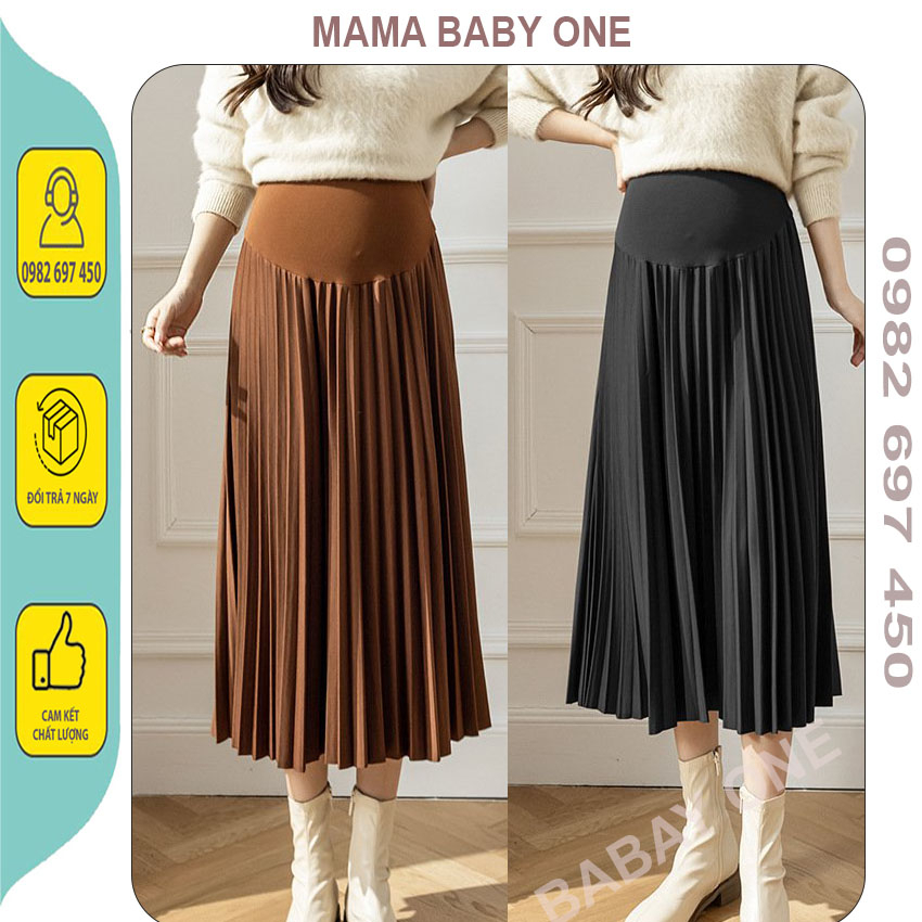 CHÂN VÁY JEAN BẦU XẺ TÀ TRƯỚC-CHÂN VÁY BẦU JEAN BÒ  DÁNG DÀI THỜI TRANG HÀN CHUN CHỈNH BỤNG