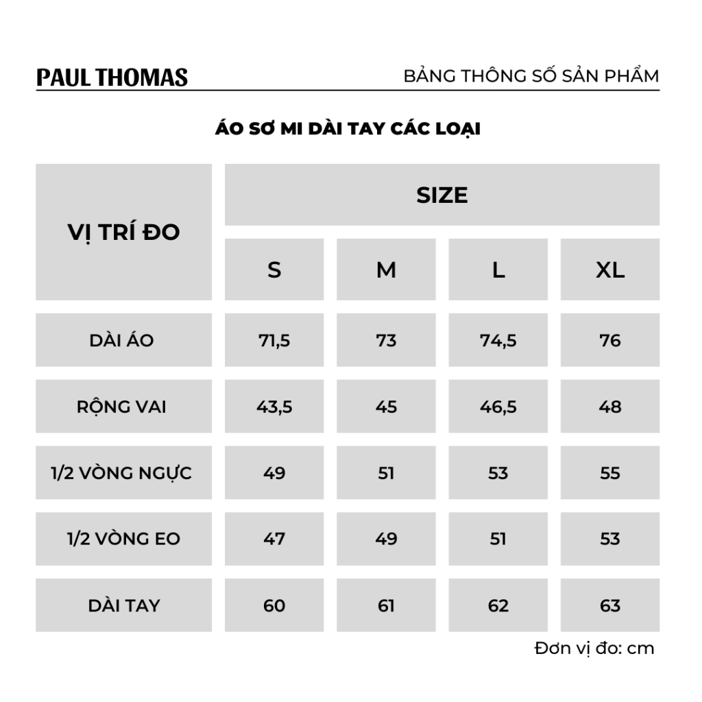 Áo sơ mi dài tay trắng các loại vân trẻ trung, tôn dáng, thương hiệu PAULTHOMAS cao cấp