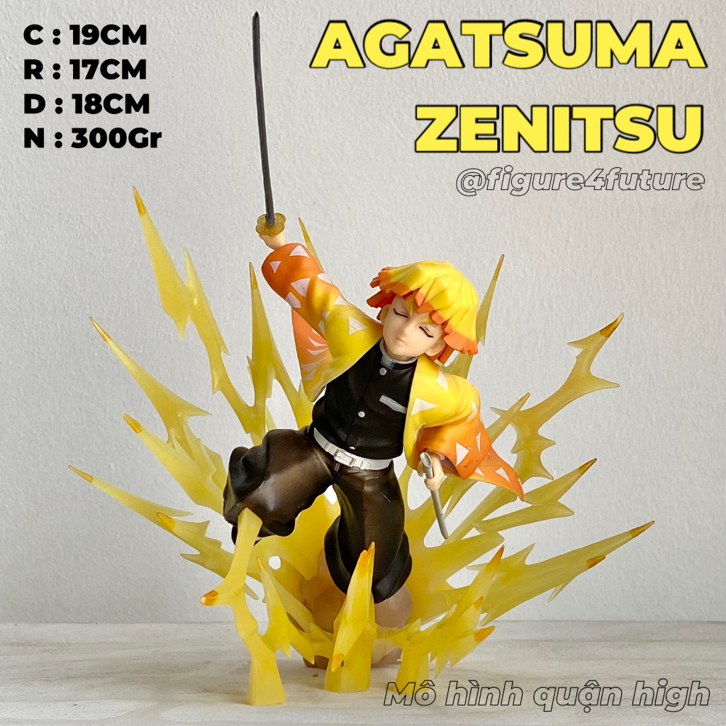 Mô hình Agatsuma Zenitsu cao 19cm - Zenitsu mô hình - kimetsu no yaiba zenitsu chém điện