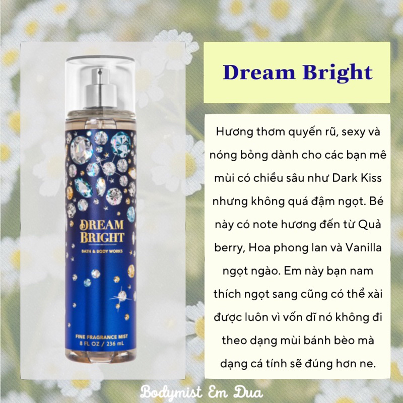 Xịt Thơm Toàn Thân – DREAM BRIGHT