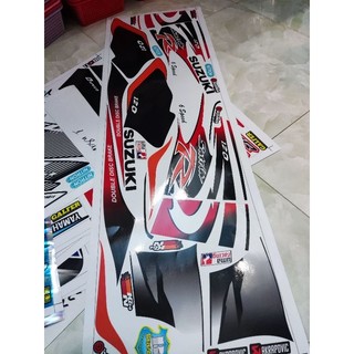Tem Rời Suzuki Satria 2000 Trắng Đỏ Đen