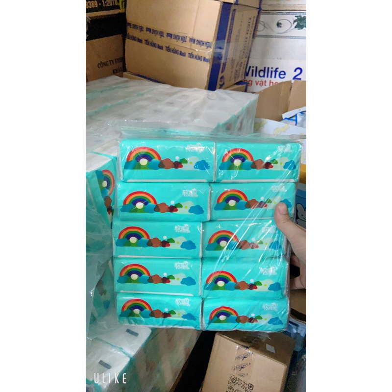 Giấy rút gấu trúc Sipao trắng- Combo 10 gói