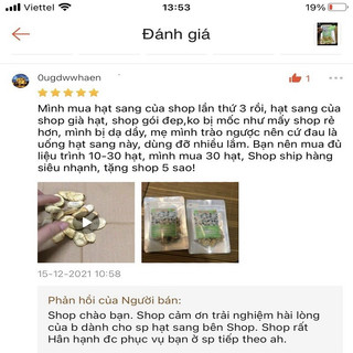 Hạt sang (hạt sành) rừng loại thái sẵn (10 hạt thái sẵn)