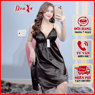 Đầm ngủ hai dây phối ren sexy freesize 55kg