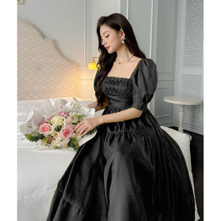 ( 55-90kg ) ĐẦM MAXI TAY PHỒNG BIGSIZE ( ảnh thật shop tự chụp )