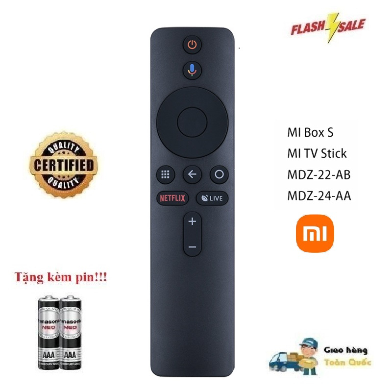 Remote Điều khiển giọng nói TV Xiaomi -Mi Box S  Mi TV Stick MDZ-22-AB  MDZ-24-AA- Hàng mới Tặng kèm Pin!