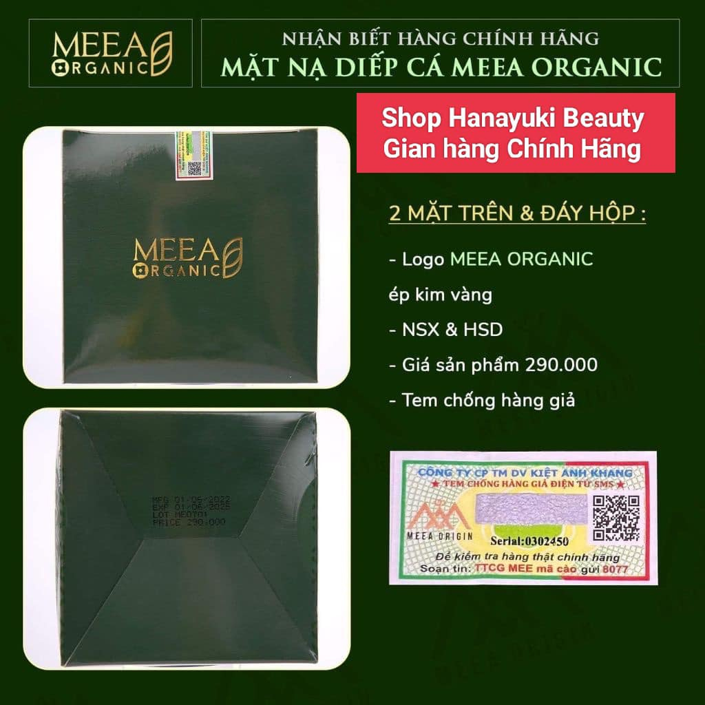 [Hàng Chính Hãng-Date 2026] Mặt Nạ Diếp Cá Tái Sinh MeeA Organic Dưỡng Trắng Da Giảm Thâm Se Khít Lỗ Chân Lông Giữ Ẩm