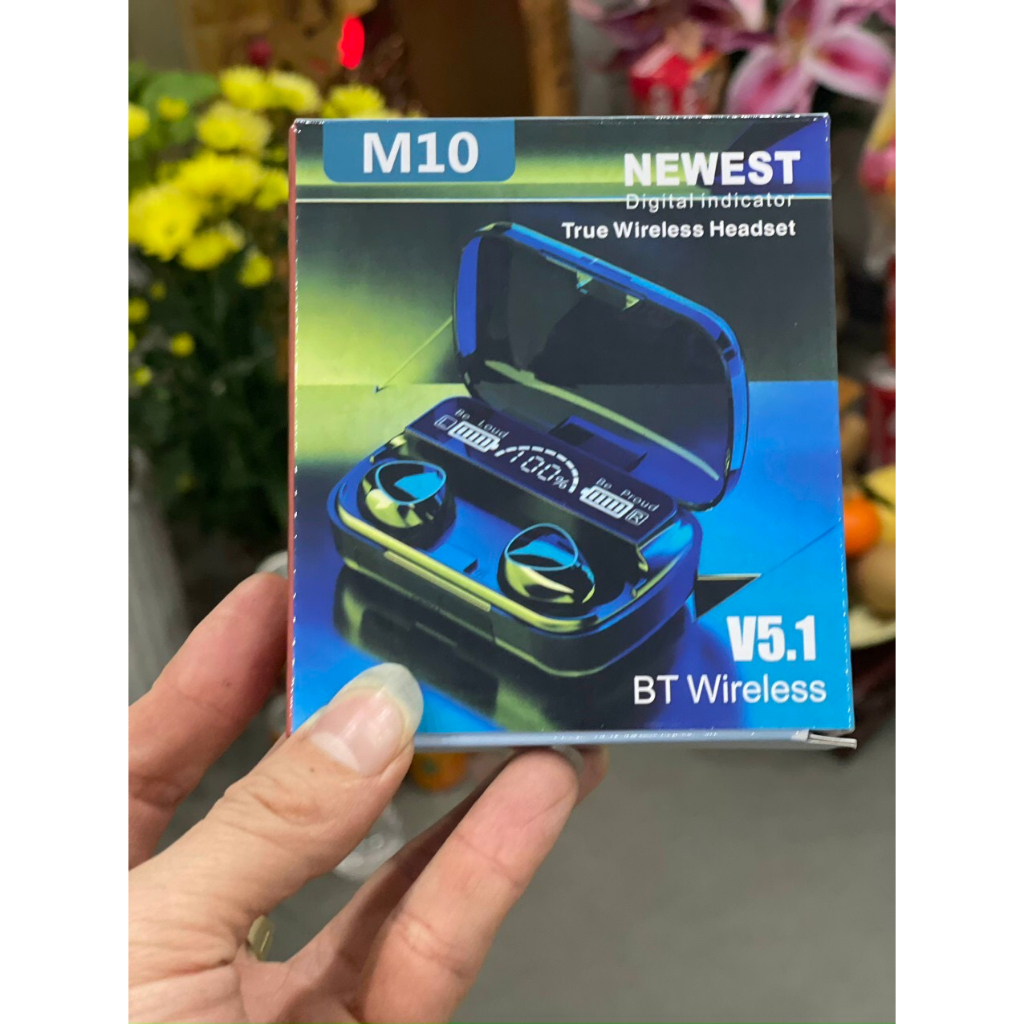 Tai Nghe Bluetooth Gaming M10 Pro Tai Nghe Không dây phiên Bản Nâng Cấp Pin Trâu,Tích Hợp Sạc Dự Phòng 2500mAh