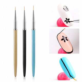 Cọ nét vẽ nail, cọ vẽ móng tay cơ bản (bộ 3 cọ) tập vẽ nail