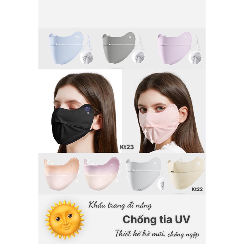 Khẩu Trang đi nắng chống tia UV UFP 50+ - Unisex màu Loang KT16-KT22 DA-KT23