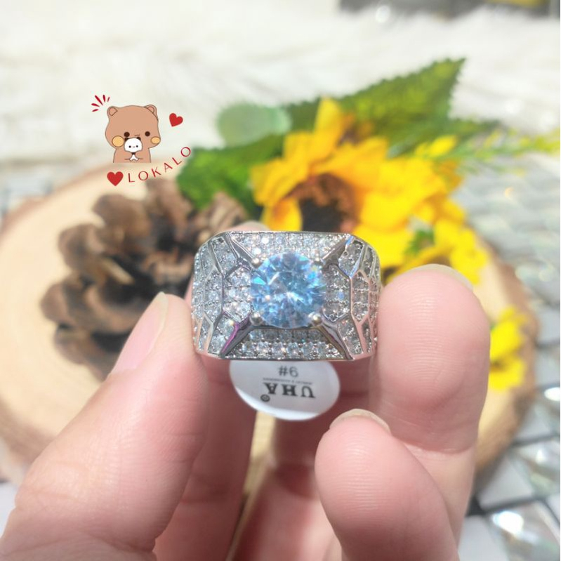 (Có Video Thật) Nhẫn Nam Mạ Bạch Kim Đính Đá Cao Cấp - Đeo Như Đại Gia - Cam Kết Đổi Trả Bảo Hành Lỗi Kỹ Thuật