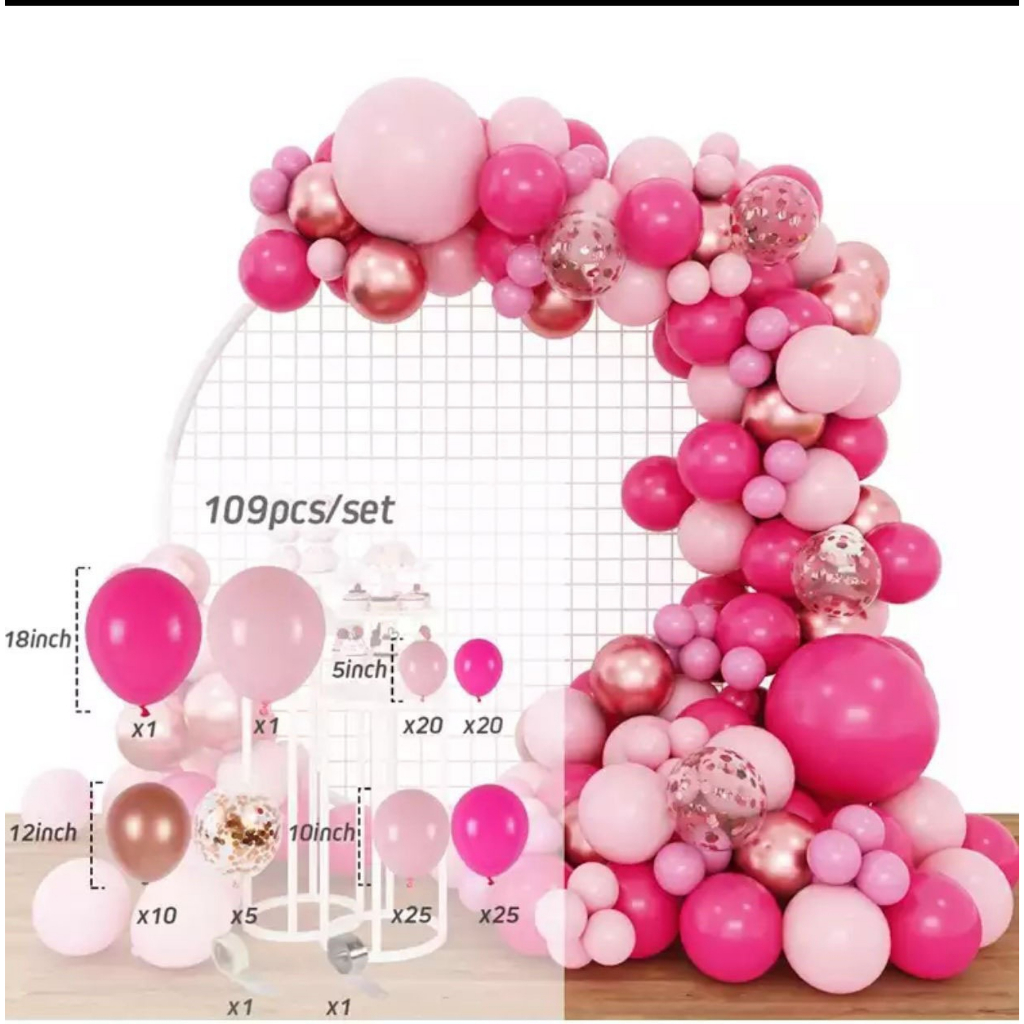 Set bóng bay Bướm Bay Màu Hồng Đỏ trang trí sinh nhật/đám cưới/Tiệc Bóng Pastel bóng nhũ mix bong bóng trang trí sinh