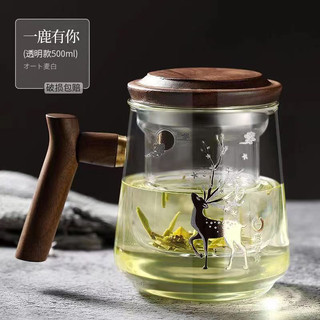 Tống thủy tinh pha trà quai gỗ 500ml tl001