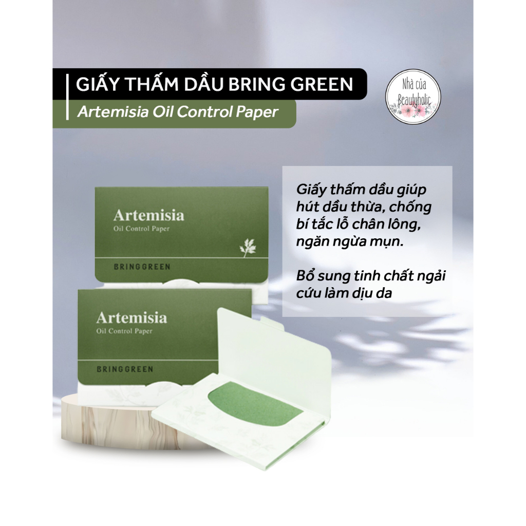 Giấy thấm dầu ngải cứu BRING GREEN ARTEMISIA OIL ONTROL PAPER