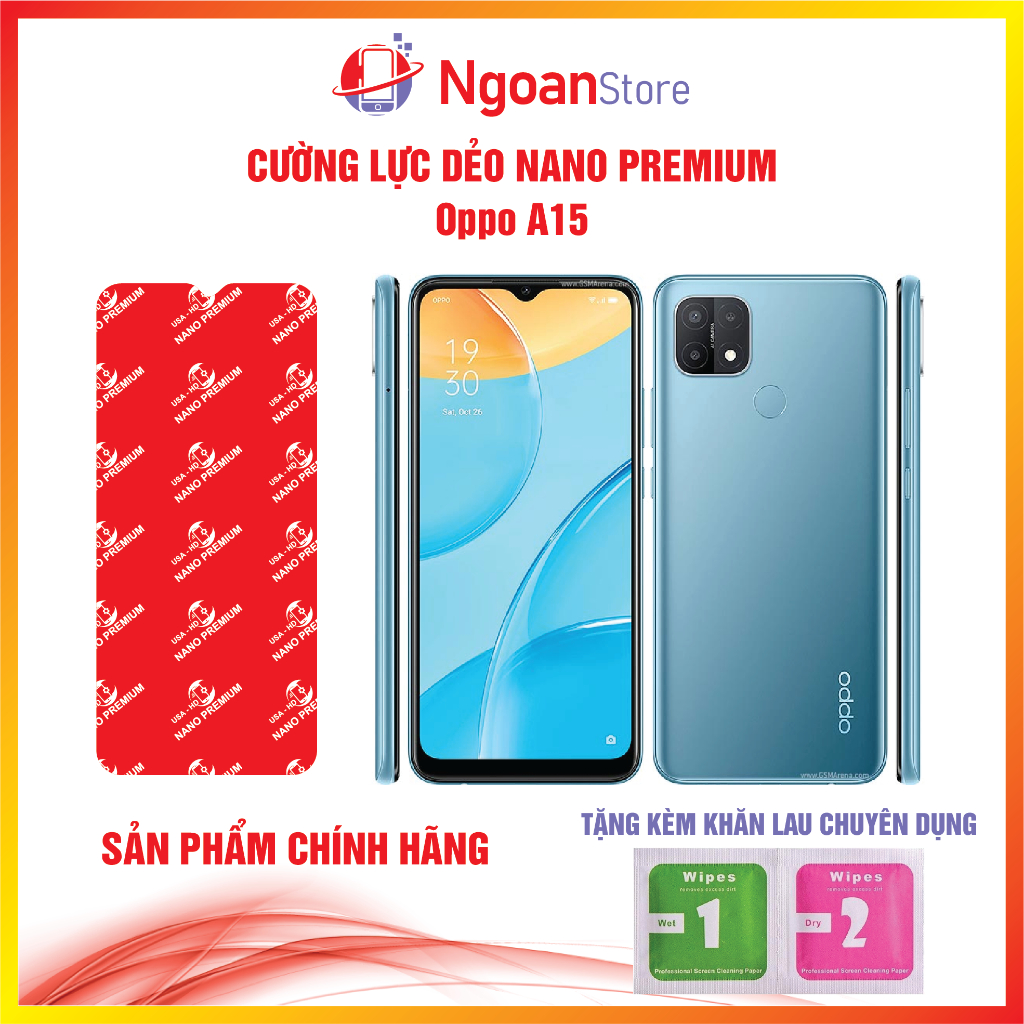 Cường lực dẻo Nano cho điện thoại Oppo A15 - Ngoan Store