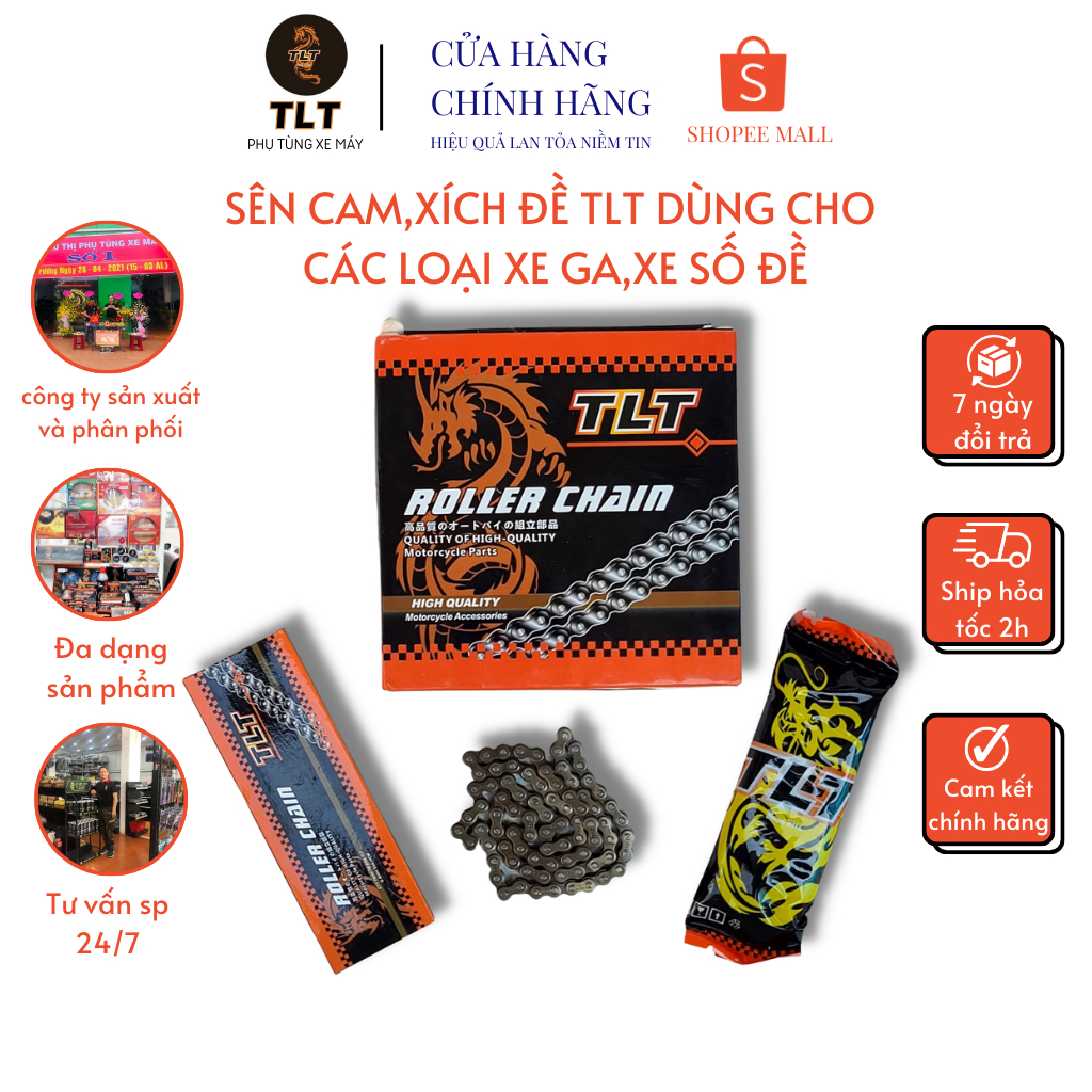 Sên cam,xích cam TLT chính hãng dành cho các loại xe HONDA/YAMAHA công nghệ Thái Lan bảo hành 12 tháng