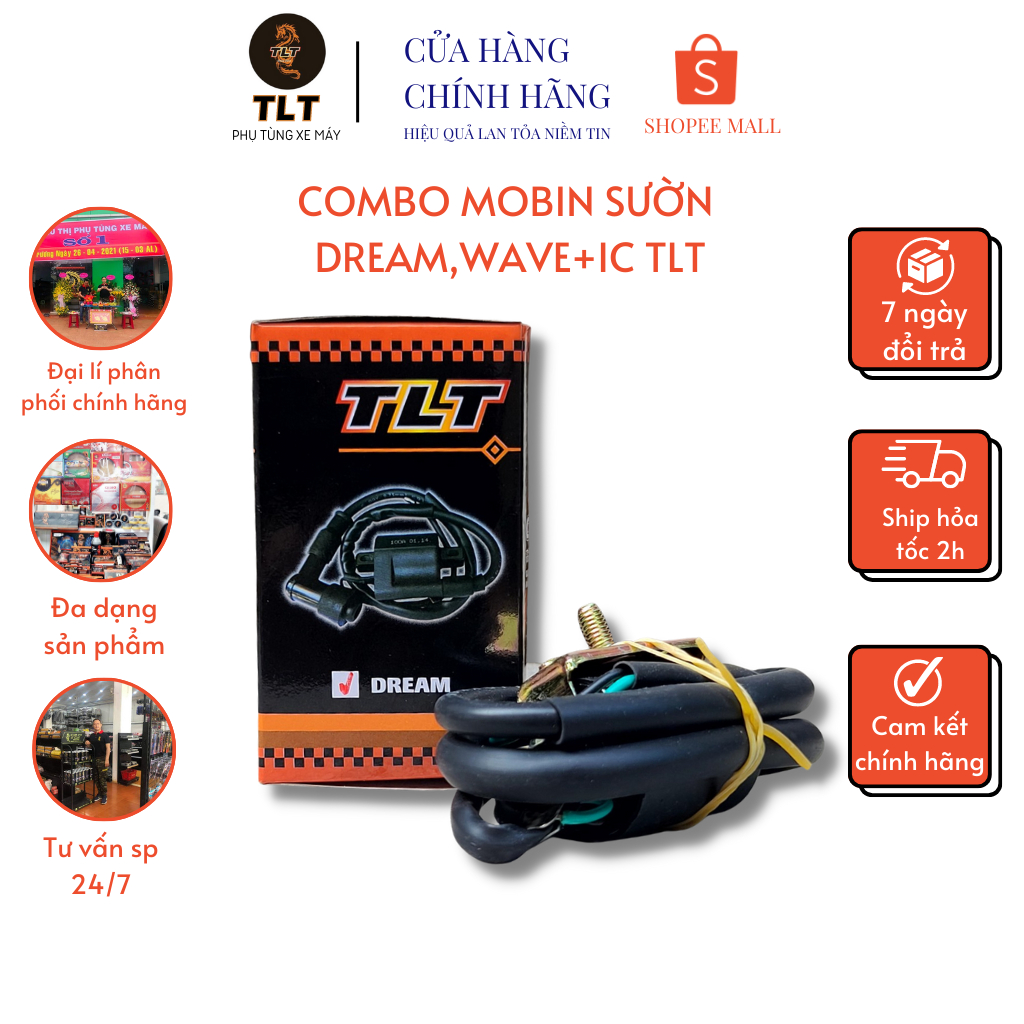 Mobin sườn TLT Dream,wave giúp tăng khả năng đánh lửa sản xuất theo công nghệ Thái Lan bảo hành 12 tháng