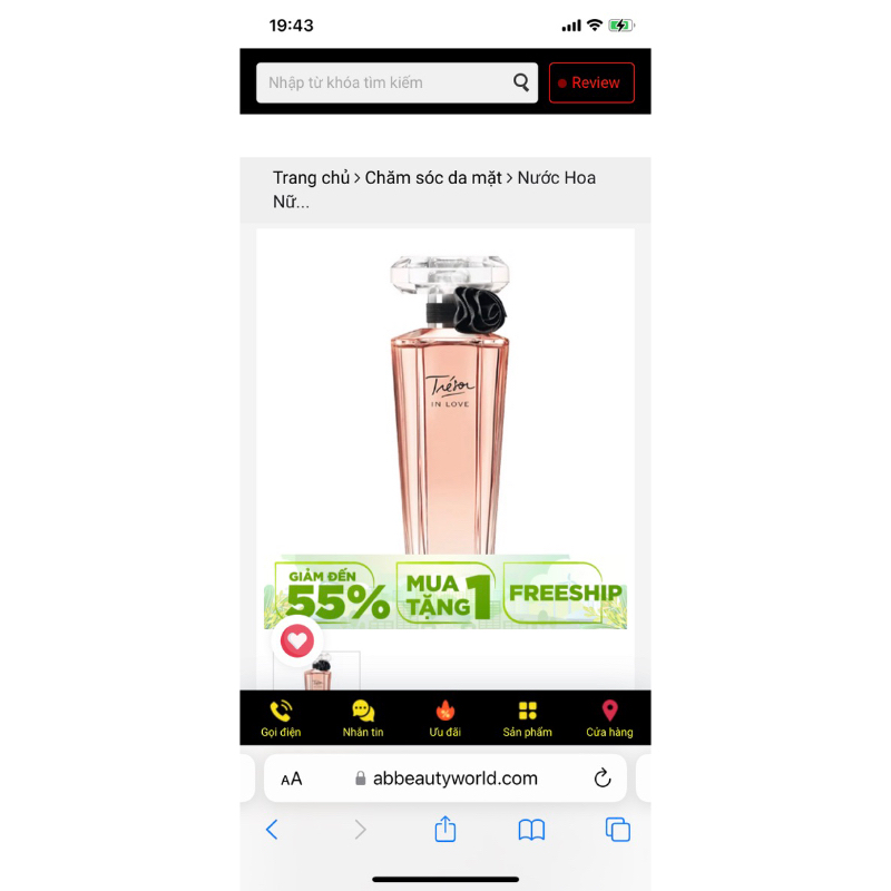 Mình pass nước hoa chính hãng của Lancome