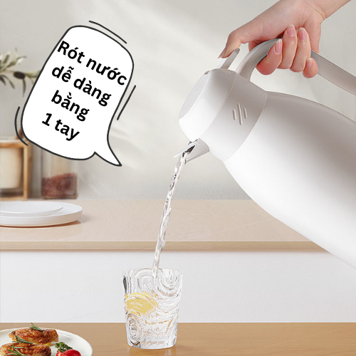 Phích nước giữ nhiệt đến 48h Daydays dung tích 1L-2L nhựa PP lõi thủy tinh cao cấp an toàn | BigBuy360 - bigbuy360.vn