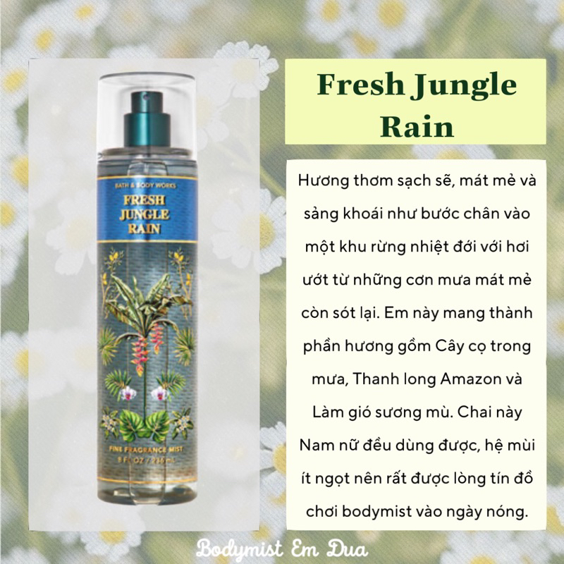 Xịt Thơm Toàn Thân - FRESH JUNGLE RAIN