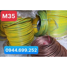 Dây tiếp địa, Cáp thoát sét Vàng Xanh M35, thiết diện 1x35mm2 ( giá 1m dài )