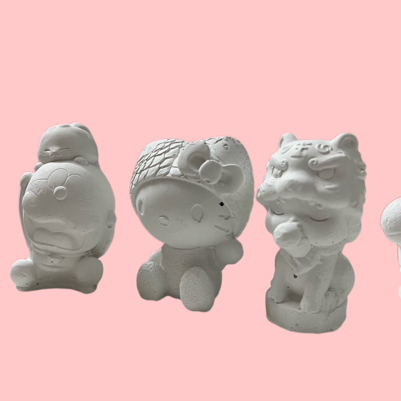Combo 3 Tượng Tô Màu Thạch Cao Cho Bé Size 6-9cm