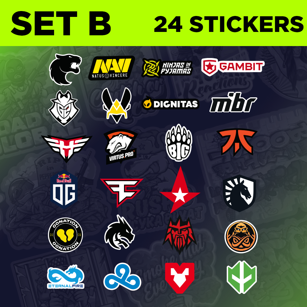Bộ Hình Dán Sticker CSGO - Sticker Game S1mple Navi G2 Liquid Astralis Nip