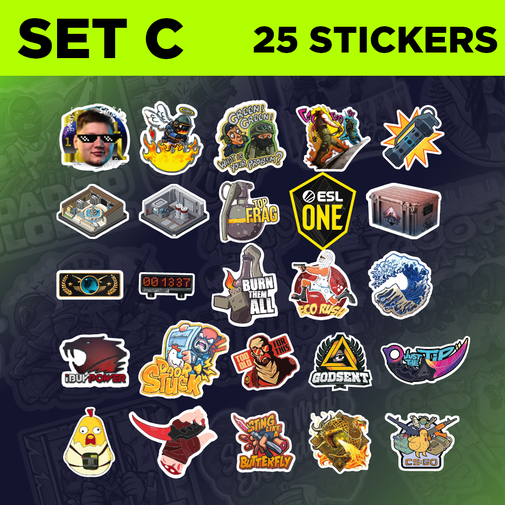 Bộ Hình Dán Sticker CSGO - Sticker Game S1mple Navi G2 Liquid Astralis Nip