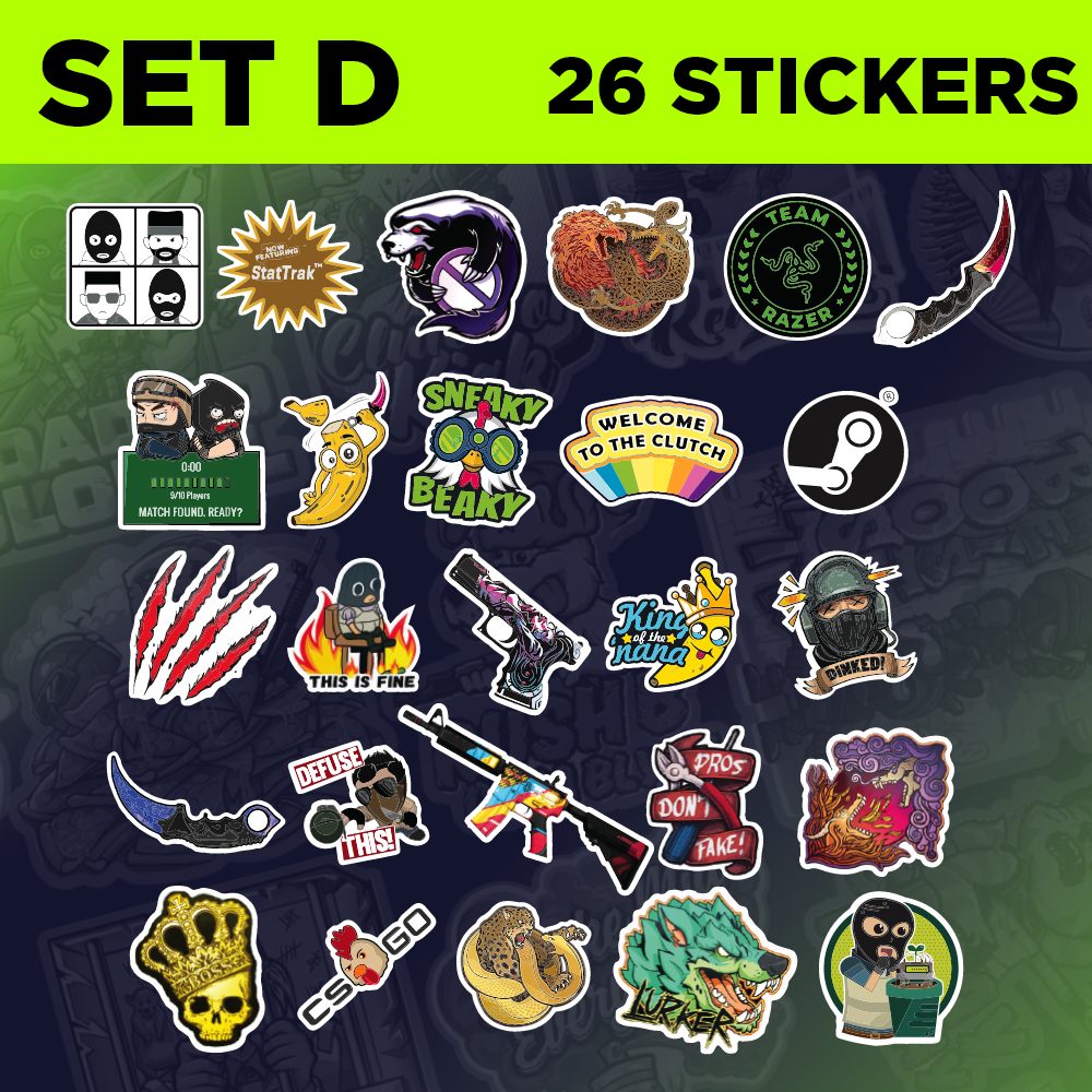 Bộ Hình Dán Sticker CSGO - Sticker Game S1mple Navi G2 Liquid Astralis Nip