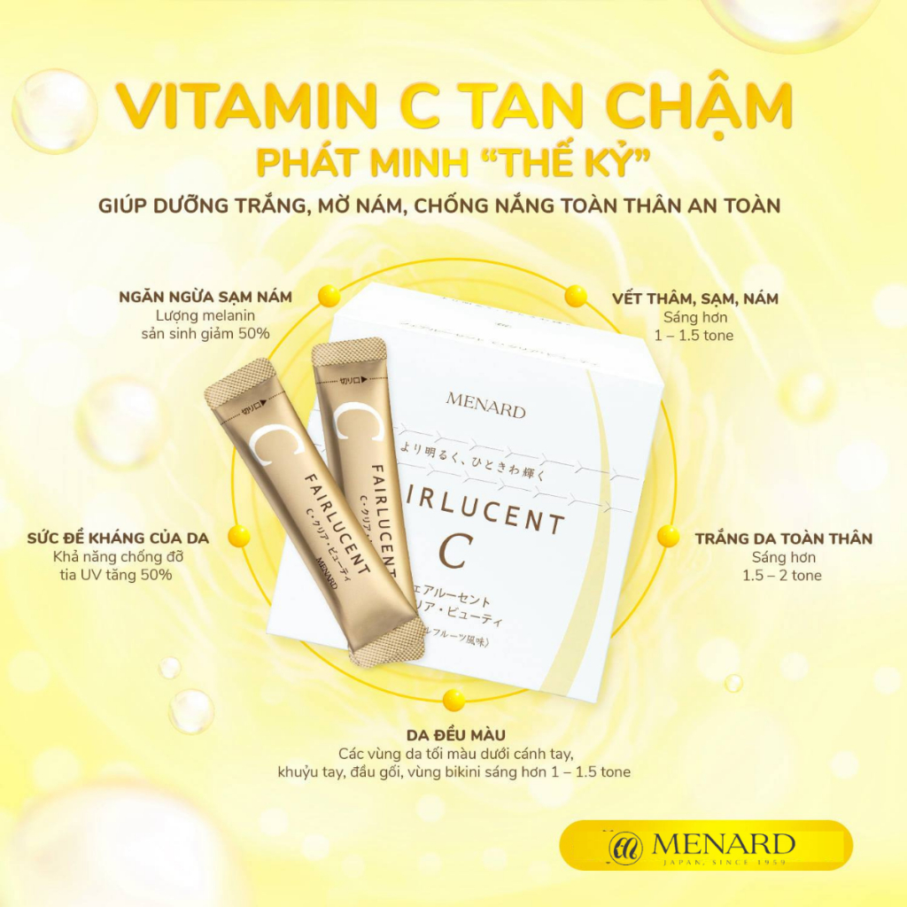 VitaminC tan chậm Menard Fairlucent (60 gói)