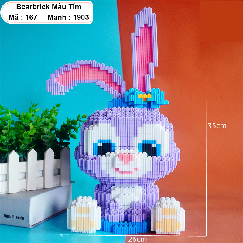 Mô hình lắp ráp bearbrick 42cm đồ chơi xếp hình pikachu thông minh dành cho trai và gái