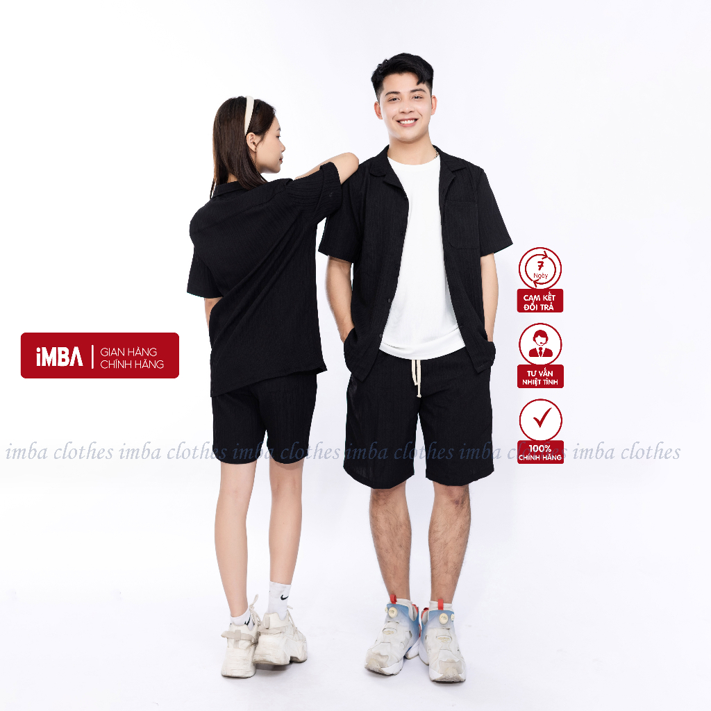 Bộ Quần Áo Nam - Bộ Sơ Mi Cộc Tay Vải Đũi Tằm Gân iMBA | BigBuy360 - bigbuy360.vn
