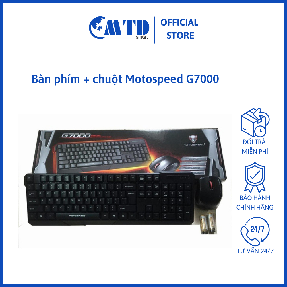 Bàn phím + Chuột Không Dây Motospeed G7000 - Bảo hành 12 tháng