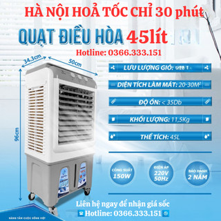 Quạt Điều Hòa Hơi Nước 40-130 Lít tiết kiệm điện - Bảo hành 2 năm-Tặng kèm  hộp đá khô